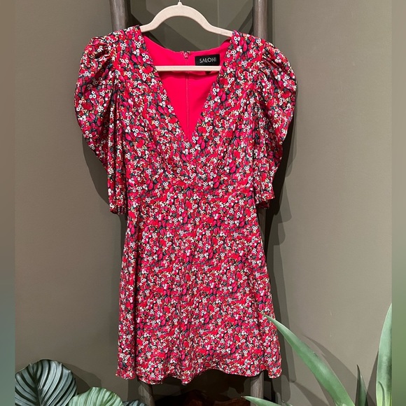 SALONI Silk Colette Mini Dress - Picture 4 of 10